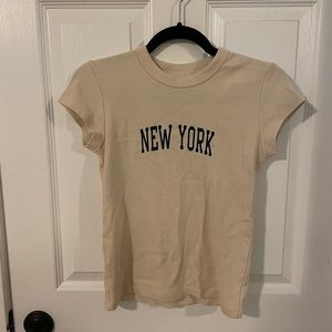 Brandy Melville cream New York top
